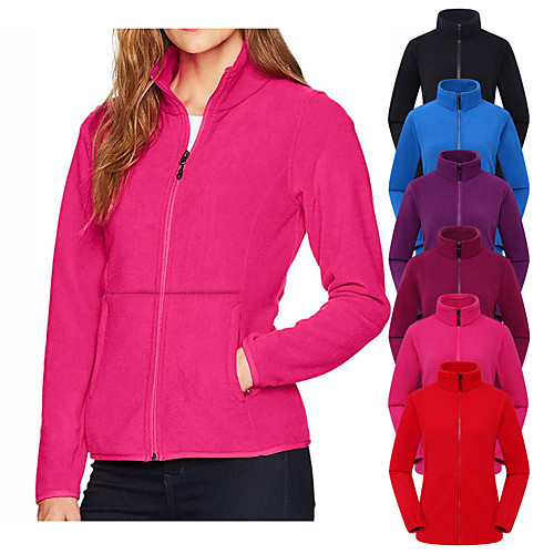 Women's Hiking Jacket Hiking Fleece Jacket Fleece Winter Outdoor Solid Color Thermal Warm Windproof Warm Front Zipper Jacket Winter Fleece Jacket Top Single Slider Camping / Hiking Hunting Ski
Women's Hiking Jacket Hiking Fleece Jacket Fleece Winter Outdoor Solid Color Thermal Warm Windproof Warm Front Zipper Jacket Winter Fleece Jacket Top Single Slider Camping / Hiking Hunting Ski