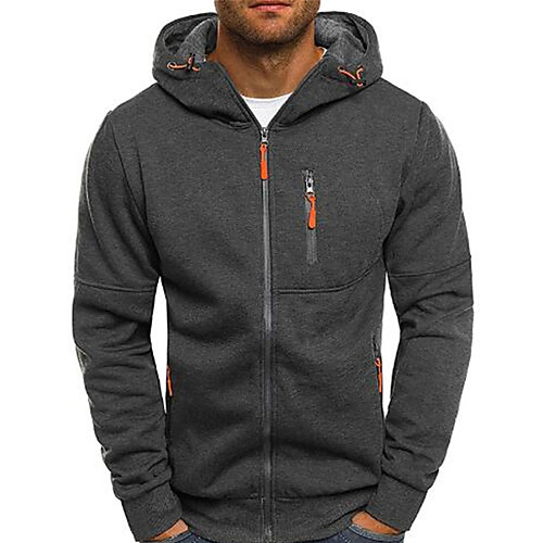 Men's Coat Zipper Hoodie Solid Color Sport Athleisure Jacket Tracksuit Long Sleeve Thermal Soft Comfortable Everyday Use Exercising General Use / Winter
Men's Coat Zipper Hoodie Solid Color Sport Athleisure Jacket Tracksuit Long Sleeve Thermal Soft Comfortable Everyday Use Exercising General Use / Winter