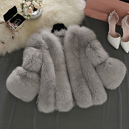 Women's Faux Fur Coat Daily Fall & Winter Regular Coat Regular Fit Jacket Long Sleeve Solid Colored Blushing Pink Gray
Women's Faux Fur Coat Daily Fall & Winter Regular Coat Regular Fit Jacket Long Sleeve Solid Colored Blushing Pink Gray