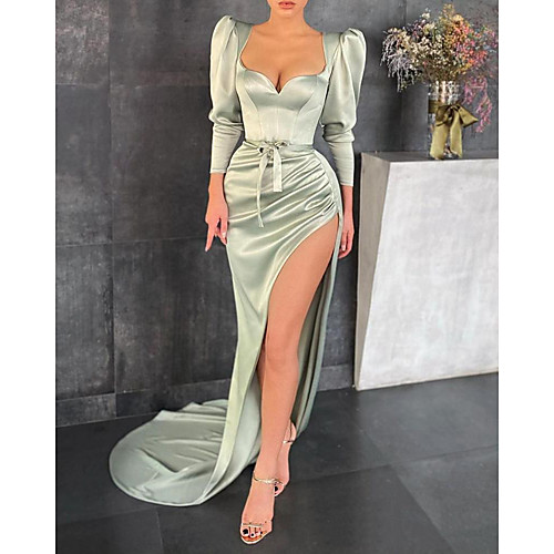 Women's Sheath Dress Maxi long Dress Green Long Sleeve Solid Color Split Lace up Patchwork Fall Winter Square Neck Sexy Party 2021 S M L XL
Women's Sheath Dress Maxi long Dress Green Long Sleeve Solid Color Split Lace up Patchwork Fall Winter Square Neck Sexy Party 2021 S M L XL