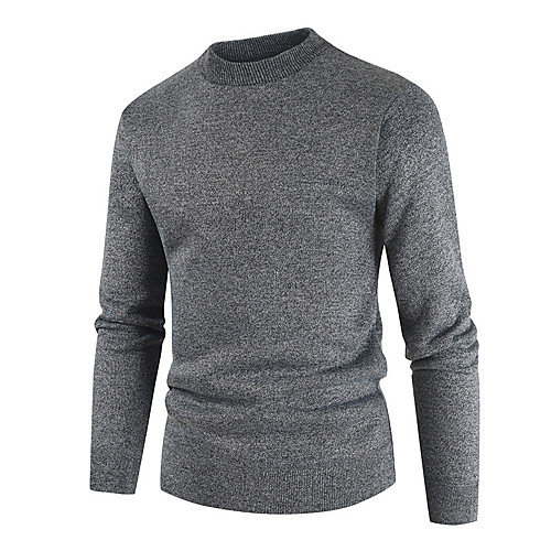 Men's Knitted Solid Color Pullover Long Sleeve Sweater Cardigans Crew Neck Fall Winter Black Light gray Dark Gray
Men's Knitted Solid Color Pullover Long Sleeve Sweater Cardigans Crew Neck Fall Winter Black Light gray Dark Gray