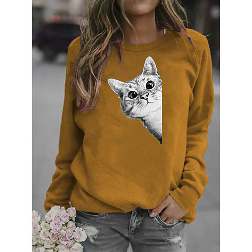 Women's Hoodie Sweatshirt Cat Graphic Daily Casual Hoodies Sweatshirts Loose Purple Yellow Blushing Pink
Women's Hoodie Sweatshirt Cat Graphic Daily Casual Hoodies Sweatshirts Loose Purple Yellow Blushing Pink