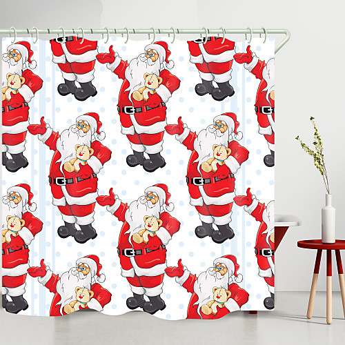 Santa Holding A Bear At Christmas Digital Printing Shower Curtain Shower Curtains Hooks Modern Polyester New Design
Santa Holding A Bear At Christmas Digital Printing Shower Curtain Shower Curtains Hooks Modern Polyester New Design