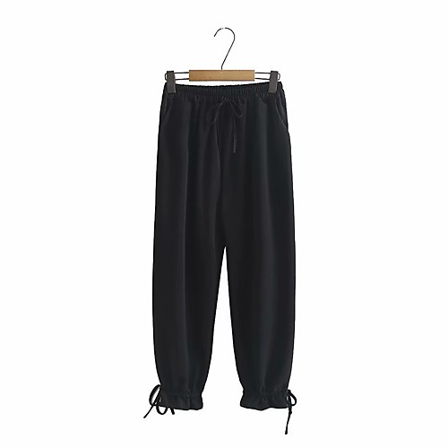 Women's Basic Streetwear Comfort Daily Going out Pants Chinos Pants Solid Colored Ankle-Length Drawstring Pocket Black Purple
Women's Basic Streetwear Comfort Daily Going out Pants Chinos Pants Solid Colored Ankle-Length Drawstring Pocket Black Purple