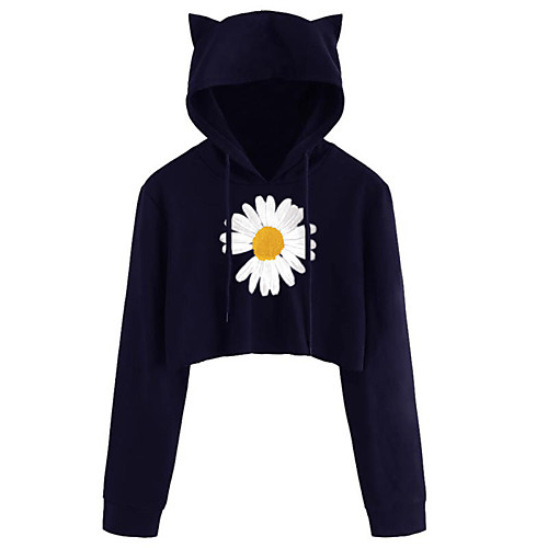 Women's Hoodie Cropped Sweatshirt Floral Graphic Crop Top Cat Ear Daily Basic Casual Hoodies Sweatshirts Army Green Black Red
Women's Hoodie Cropped Sweatshirt Floral Graphic Crop Top Cat Ear Daily Basic Casual Hoodies Sweatshirts Army Green Black Red