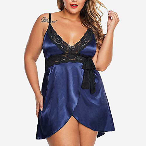 Women's Plus Size Loungewear Pajamas Lace Patchwork Bow Plain V Neck Summer Black Red Violet Big Size XL XXL 3XL 4XL 5XL
Women's Plus Size Loungewear Pajamas Lace Patchwork Bow Plain V Neck Summer Black Red Violet Big Size XL XXL 3XL 4XL 5XL