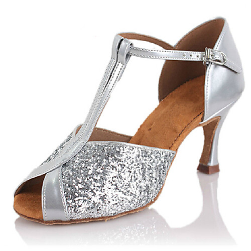 Women's Latin Shoes Heel Splicing Cuban Heel Silver Buckle Adults' Glitter Crystal Sequined Jeweled
Women's Latin Shoes Heel Splicing Cuban Heel Silver Buckle Adults' Glitter Crystal Sequined Jeweled