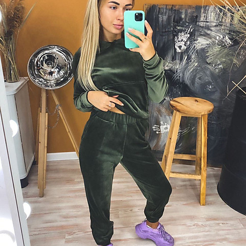 Women's 2 Piece Tracksuit Sweatsuit Street Athleisure 2pcs Winter Long Sleeve Thermal Warm Breathable Soft Fitness Gym Workout Running Jogging Training Sportswear Solid Colored Hoodie Black Blue Pink
Women's 2 Piece Tracksuit Sweatsuit Street Athleisure 2pcs Winter Long Sleeve Thermal Warm Breathable Soft Fitness Gym Workout Running Jogging Training Sportswear Solid Colored Hoodie Black Blue Pink
