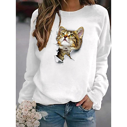 Women's Hoodie Sweatshirt Cat Graphic 3D Cartoon Causal Daily Other Prints Basic Hoodies Sweatshirts Yellow Blushing Pink Gray
Women's Hoodie Sweatshirt Cat Graphic 3D Cartoon Causal Daily Other Prints Basic Hoodies Sweatshirts Yellow Blushing Pink Gray