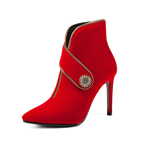 Women's Boots Stiletto Heel Pointed Toe Booties Ankle Boots Casual Daily Party & Evening Walking Shoes Satin Buckle Solid Colored Black / Red Black / Booties / Ankle Boots
Women's Boots Stiletto Heel Pointed Toe Booties Ankle Boots Casual Daily Party & Evening Walking Shoes Satin Buckle Solid Colored Black / Red Black / Booties / Ankle Boots