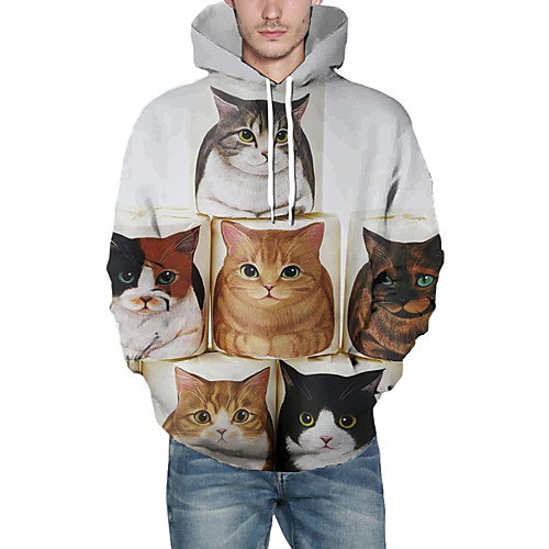 Men's Pullover Hoodie Sweatshirt Animal Patterned Graphic 3D Front Pocket Hooded Daily 3D Print 3D Print Hoodies Sweatshirts Long Sleeve Light gray
Men's Pullover Hoodie Sweatshirt Animal Patterned Graphic 3D Front Pocket Hooded Daily 3D Print 3D Print Hoodies Sweatshirts Long Sleeve Light gray