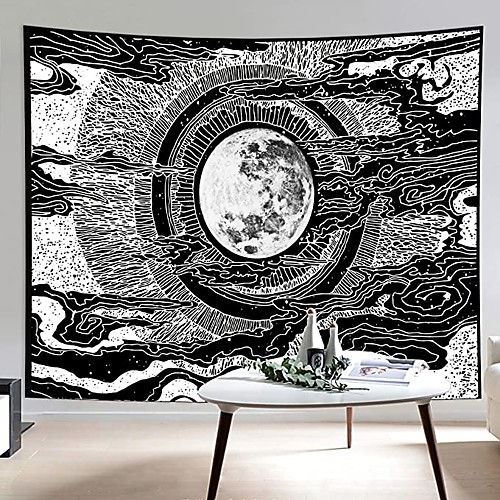 Wall Tapestry Art Decor Blanket Curtain Picnic Tablecloth Hanging Home Bedroom Living Room Dorm Decoration Polyester Black And White Moon
Wall Tapestry Art Decor Blanket Curtain Picnic Tablecloth Hanging Home Bedroom Living Room Dorm Decoration Polyester Black And White Moon