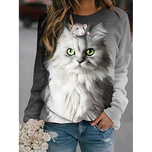 Women's Hoodie Sweatshirt Graphic Animal Daily Basic Casual Hoodies Sweatshirts Gray
Women's Hoodie Sweatshirt Graphic Animal Daily Basic Casual Hoodies Sweatshirts Gray