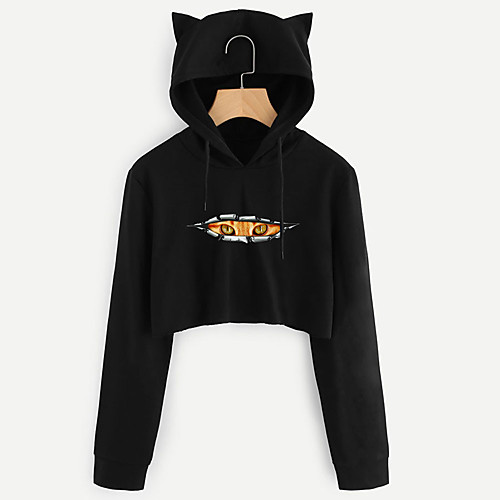 Women's Hoodie Cropped Hoddie Cat Graphic Crop Top Cat Ear Daily Basic Casual Hoodies Sweatshirts Wine Black Dark Gray
Women's Hoodie Cropped Hoddie Cat Graphic Crop Top Cat Ear Daily Basic Casual Hoodies Sweatshirts Wine Black Dark Gray