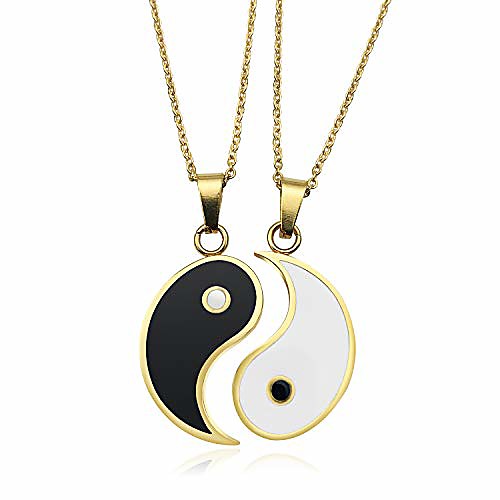 stainless steel best friend puzzle pendant 2 piece mens womens friendship yin yang ucklace pendant couples necklace friendship necklace yin and yang heart necklac (gold)
stainless steel best friend puzzle pendant 2 piece mens womens friendship yin yang ucklace pendant couples necklace friendship necklace yin and yang heart necklac (gold)