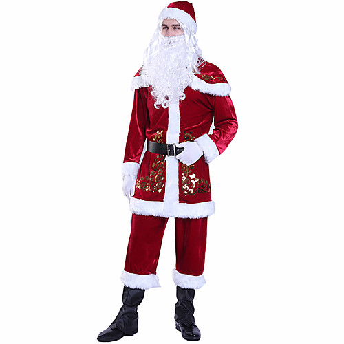 Santa Suit Costume Adults' Women's Christmas Christmas Festival Christmas Halloween Festival / Holiday Polyester Velour Red Women's Easy Carnival Costumes Solid Color / Top / Pants / Shawl / Gloves
Santa Suit Costume Adults' Women's Christmas Christmas Festival Christmas Halloween Festival / Holiday Polyester Velour Red Women's Easy Carnival Costumes Solid Color / Top / Pants / Shawl / Gloves