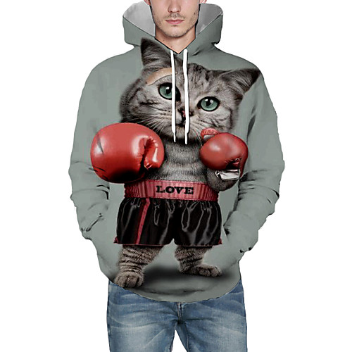 Men's Pullover Hoodie Sweatshirt Cat Graphic 3D Front Pocket Hooded Daily 3D Print 3D Print Hoodies Sweatshirts Long Sleeve Gray
Men's Pullover Hoodie Sweatshirt Cat Graphic 3D Front Pocket Hooded Daily 3D Print 3D Print Hoodies Sweatshirts Long Sleeve Gray