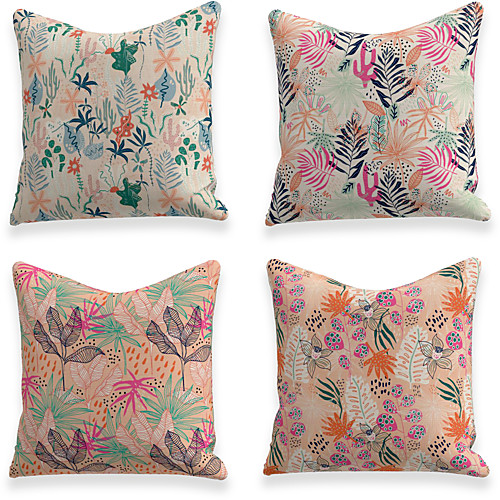 Cushion Cover 4PCS Faux Linen Soft Decorative Square Throw Pillow Cover Cushion Case Pillowcase for Sofa Bedroom 45 x 45 cm (18 x 18 Inch) Superior Quality Mashine Washable Floral Pattern
Cushion Cover 4PCS Faux Linen Soft Decorative Square Throw Pillow Cover Cushion Case Pillowcase for Sofa Bedroom 45 x 45 cm (18 x 18 Inch) Superior Quality Mashine Washable Floral Pattern