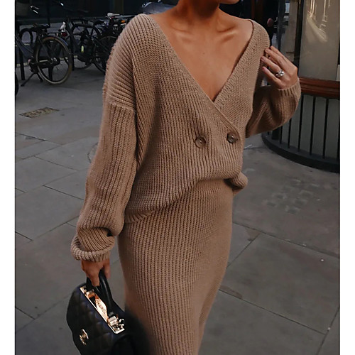 Women's Stylish Knitted Solid Color Cardigan Long Sleeve Sweater Cardigans V Neck Fall Winter Blue Camel
Women's Stylish Knitted Solid Color Cardigan Long Sleeve Sweater Cardigans V Neck Fall Winter Blue Camel