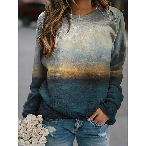 Women's Color Block Pullover Long Sleeve Sweater Cardigans Crew Neck Fall Winter Blue Green
Women's Color Block Pullover Long Sleeve Sweater Cardigans Crew Neck Fall Winter Blue Green