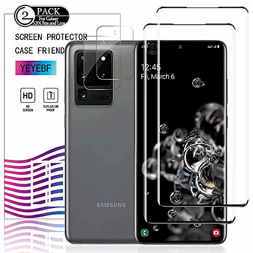 Phone Screen Protector For SAMSUNG S21 S21 Plus S21 Ultra S20 S20 Plus Tempered Glass 4 pcs High Definition (HD) Scratch Proof Front & Camera Lens Protector Phone Accessory
Phone Screen Protector For SAMSUNG S21 S21 Plus S21 Ultra S20 S20 Plus Tempered Glass 4 pcs High Definition (HD) Scratch Proof Front & Camera Lens Protector Phone Accessory
