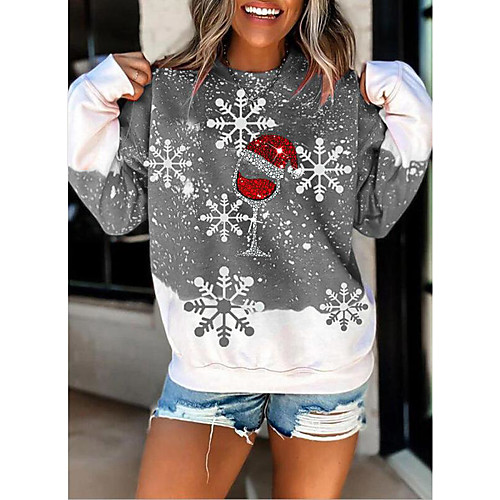 Women's Pullover Sweatshirt Graphic Christmas Casual Hoodies Sweatshirts Loose Gray Red
Women's Pullover Sweatshirt Graphic Christmas Casual Hoodies Sweatshirts Loose Gray Red