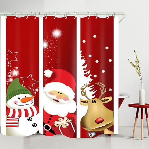 Christmas Snowman Santa Claus Elk Digital Print Shower Curtain Hook Modern Polyester New Design
Christmas Snowman Santa Claus Elk Digital Print Shower Curtain Hook Modern Polyester New Design