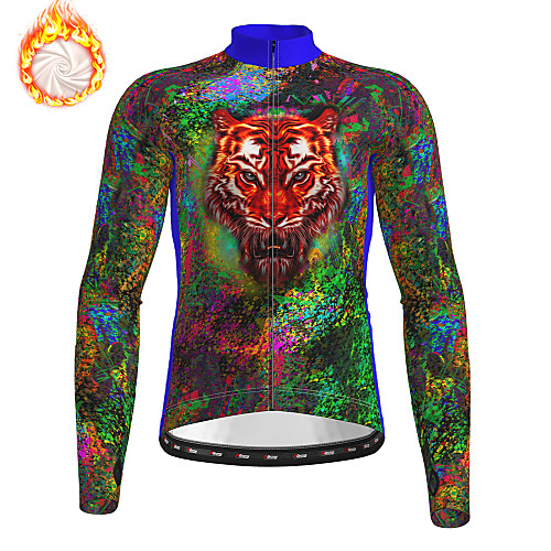 21Grams Men's Long Sleeve Cycling Jersey Winter Fleece Polyester Green Animal Bike Jersey Top Mountain Bike MTB Road Bike Cycling Fleece Lining Warm Quick Dry Sports Clothing Apparel / Stretchy
21Grams Men's Long Sleeve Cycling Jersey Winter Fleece Polyester Green Animal Bike Jersey Top Mountain Bike MTB Road Bike Cycling Fleece Lining Warm Quick Dry Sports Clothing Apparel / Stretchy