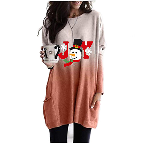 Women's Christmas T shirt Dress Snowman Long Sleeve Round Neck Tops Christmas Basic Top Blue Purple Orange
Women's Christmas T shirt Dress Snowman Long Sleeve Round Neck Tops Christmas Basic Top Blue Purple Orange