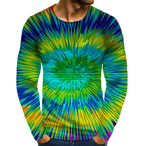 Men's T shirt Shirt 3D Print Graphic Optical Illusion 3D Plus Size Print Long Sleeve Daily Tops Round Neck Rainbow / Sports
Men's T shirt Shirt 3D Print Graphic Optical Illusion 3D Plus Size Print Long Sleeve Daily Tops Round Neck Rainbow / Sports