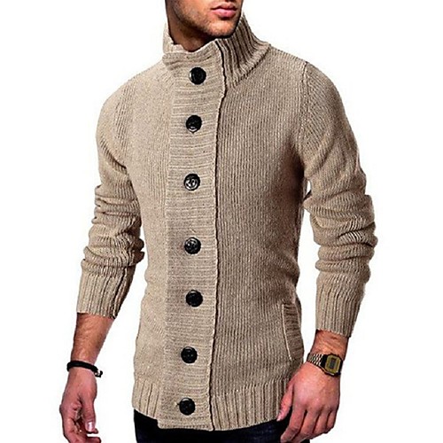 Men's Knitted Solid Color Cardigan Long Sleeve Sweater Cardigans Turtleneck Fall Winter White Black Blue
Men's Knitted Solid Color Cardigan Long Sleeve Sweater Cardigans Turtleneck Fall Winter White Black Blue