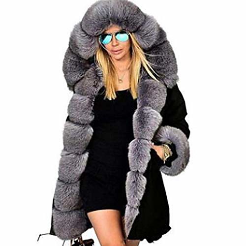 Women's Faux Fur Coat Outdoor clothing Fall Winter Long Coat Slim Chic & Modern Jacket Camouflage Pocket ArmyGreen Gray camouflage gray fur / Lined
Women's Faux Fur Coat Outdoor clothing Fall Winter Long Coat Slim Chic & Modern Jacket Camouflage Pocket ArmyGreen Gray camouflage gray fur / Lined