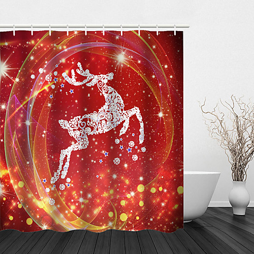 Bathroom Shower Curtain And Hook Rainbow Classic Polyester Christmas Dazzling Elk Bathroom Decoration
Bathroom Shower Curtain And Hook Rainbow Classic Polyester Christmas Dazzling Elk Bathroom Decoration