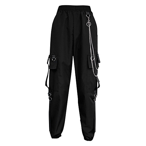Women's Basic Streetwear Comfort Daily Going out Jogger Tactical Cargo Pants Solid Colored Full Length Pocket Black
Women's Basic Streetwear Comfort Daily Going out Jogger Tactical Cargo Pants Solid Colored Full Length Pocket Black