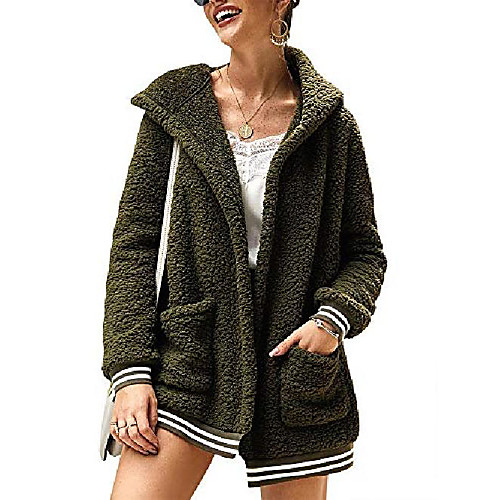 sherpa faux fur hooded jackets oversized striped fleece fuzzy shearling winter warm outwear with pockets coffee
sherpa faux fur hooded jackets oversized striped fleece fuzzy shearling winter warm outwear with pockets coffee