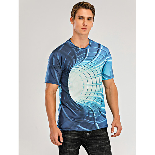 Men's T shirt Shirt Graphic Optical Illusion Print Short Sleeve Daily Tops Basic Exaggerated Round Neck Blue Purple Yellow
Men's T shirt Shirt Graphic Optical Illusion Print Short Sleeve Daily Tops Basic Exaggerated Round Neck Blue Purple Yellow