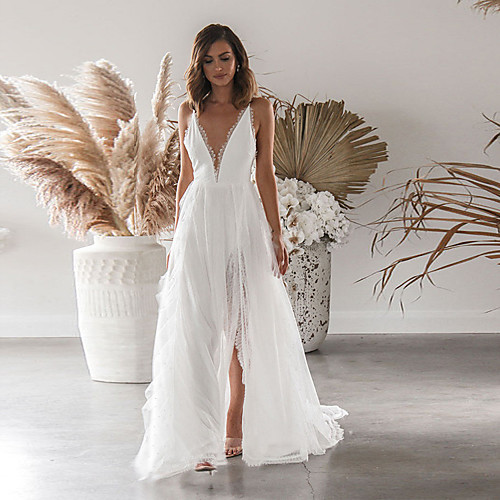 Women's Strap Dress Maxi long Dress White Sleeveless Solid Color Split Lace Fall Spring V Neck Elegant Sexy Party 2021 S M L XL / Holiday
Women's Strap Dress Maxi long Dress White Sleeveless Solid Color Split Lace Fall Spring V Neck Elegant Sexy Party 2021 S M L XL / Holiday