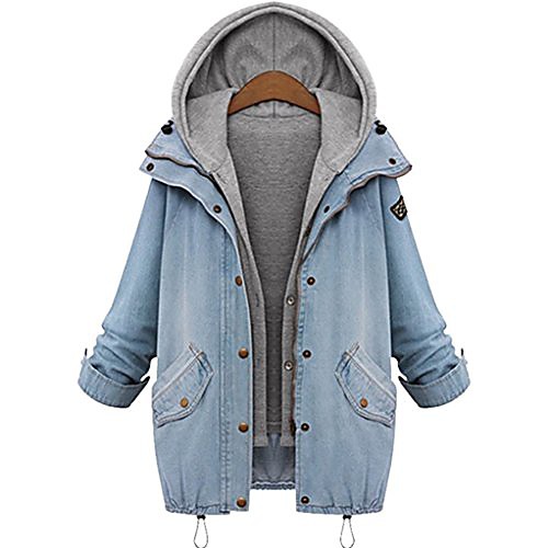 Women's Jacket Causal Fall Winter Regular Coat Regular Fit Hoodie Jacket Long Sleeve Solid Color Pure Color Light Blue / Cotton
Women's Jacket Causal Fall Winter Regular Coat Regular Fit Hoodie Jacket Long Sleeve Solid Color Pure Color Light Blue / Cotton