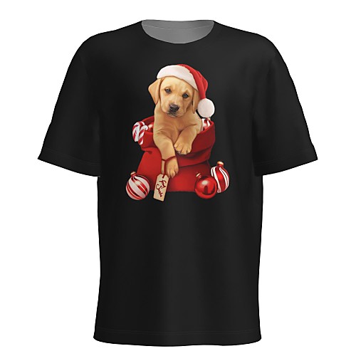 Men's T shirt 3D Print Graphic 3D Animal Print Short Sleeve Christmas Tops Black
Men's T shirt 3D Print Graphic 3D Animal Print Short Sleeve Christmas Tops Black