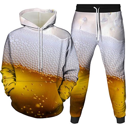Men's 3D Hoodies Set Graphic 3D Beer 2 Piece Front Pocket Hooded Daily 3D Print 3D Print Casual Hoodies Sweatshirts Long Sleeve Blue Rainbow Orange
Men's 3D Hoodies Set Graphic 3D Beer 2 Piece Front Pocket Hooded Daily 3D Print 3D Print Casual Hoodies Sweatshirts Long Sleeve Blue Rainbow Orange