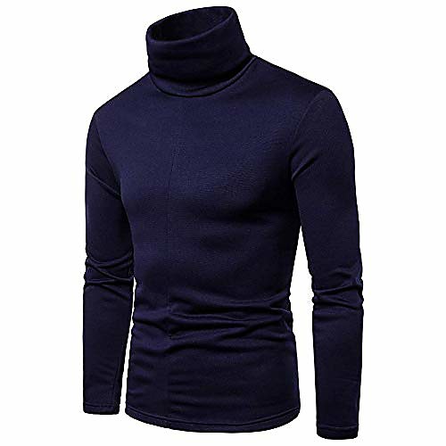 men's turtleneck long sleeve solid casual t-shirts fleece knitted thermal pullover (navy, tag xl)
men's turtleneck long sleeve solid casual t-shirts fleece knitted thermal pullover (navy, tag xl)