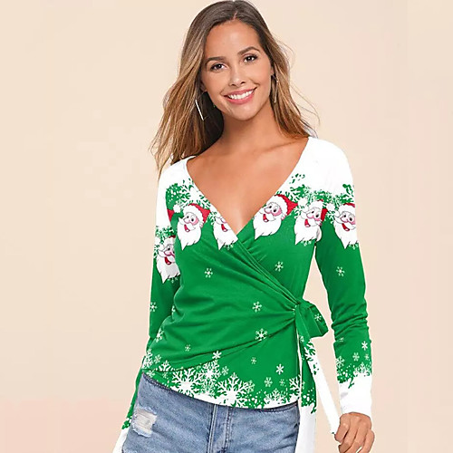Women's Christmas T shirt Graphic Prints Long Sleeve Print V Neck Tops Christmas Basic Top Black Red Wine
Women's Christmas T shirt Graphic Prints Long Sleeve Print V Neck Tops Christmas Basic Top Black Red Wine
