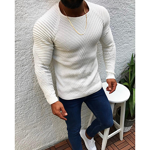 Men's Solid Color Pullover Long Sleeve Sweater Cardigans Crew Neck Winter White Black Camel
Men's Solid Color Pullover Long Sleeve Sweater Cardigans Crew Neck Winter White Black Camel