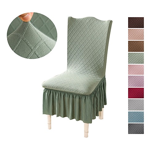 1 Piece Knitting Stretch Removable Washable Dining Chair Covers With Lotus Leaf Edge, Dining Room Chair Protector Seat Slipcover for Hotel,Banquet,Wedding,Party
1 Piece Knitting Stretch Removable Washable Dining Chair Covers With Lotus Leaf Edge, Dining Room Chair Protector Seat Slipcover for Hotel,Banquet,Wedding,Party