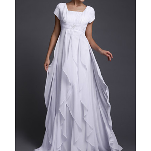 A-Line Minimalist Elegant Wedding Guest Formal Evening Dress Scoop Neck Short Sleeve Floor Length Chiffon with Tier 2021
A-Line Minimalist Elegant Wedding Guest Formal Evening Dress Scoop Neck Short Sleeve Floor Length Chiffon with Tier 2021