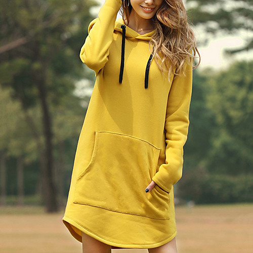 Women's T Shirt Dress Tee Dress Short Mini Dress Blue Purple Yellow Gray Black Red Long Sleeve Solid Color Pocket Fall Winter Hooded Casual Loose 2021 S M L XL XXL 3XL
Women's T Shirt Dress Tee Dress Short Mini Dress Blue Purple Yellow Gray Black Red Long Sleeve Solid Color Pocket Fall Winter Hooded Casual Loose 2021 S M L XL XXL 3XL
