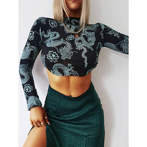 Women's Wrap Sexy Animal Long Sleeve Backless Cut Out Round Neck Vintage Sexy Tops Black / Crop
Women's Wrap Sexy Animal Long Sleeve Backless Cut Out Round Neck Vintage Sexy Tops Black / Crop