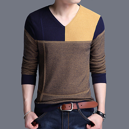 Men's Basic Stripe Knitted Striped Geometric Color Block Pullover Acrylic Fibers Cotton Long Sleeve Sweater Cardigans V Neck Fall Winter Orange Green
Men's Basic Stripe Knitted Striped Geometric Color Block Pullover Acrylic Fibers Cotton Long Sleeve Sweater Cardigans V Neck Fall Winter Orange Green