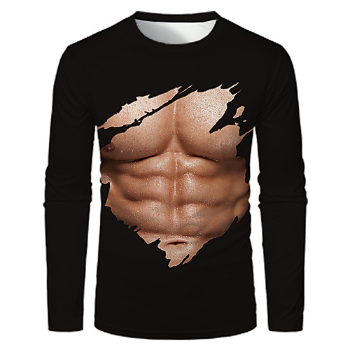 Men's T shirt 3D Print Graphic 3D Print Long Sleeve Daily Tops Streetwear Exaggerated Black
Men's T shirt 3D Print Graphic 3D Print Long Sleeve Daily Tops Streetwear Exaggerated Black