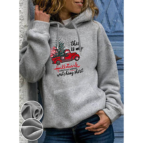 Women's Pullover Hoodie Sweatshirt Cartoon Graphic Front Pocket Daily Basic Casual Hoodies Sweatshirts Gray / Fleece Lining
Women's Pullover Hoodie Sweatshirt Cartoon Graphic Front Pocket Daily Basic Casual Hoodies Sweatshirts Gray / Fleece Lining